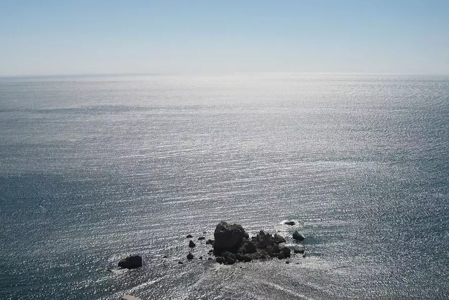Вид с Судакской крепости на море Вид с Судакской крепости