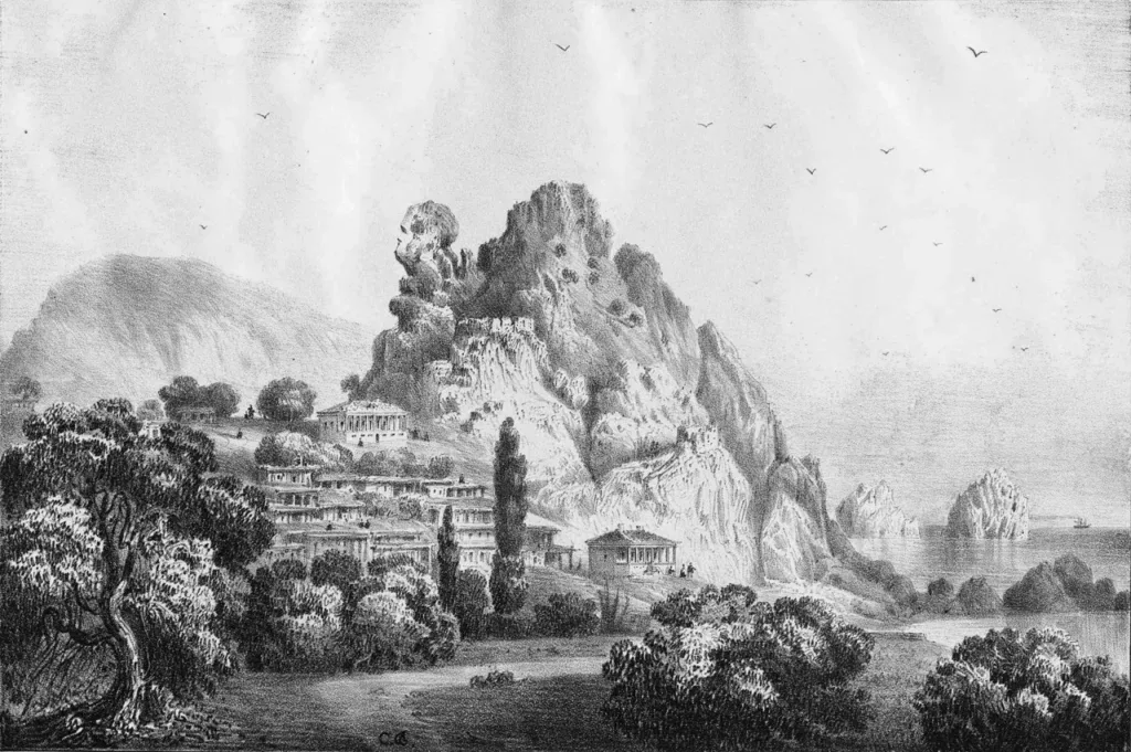 Гурзуф на гравюре Карло Боссоли. 1842 год Гурзуф Карло Боссоли