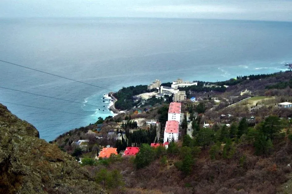 Поселок Санаторное в Крыму, вид сверху Санаторное Крым