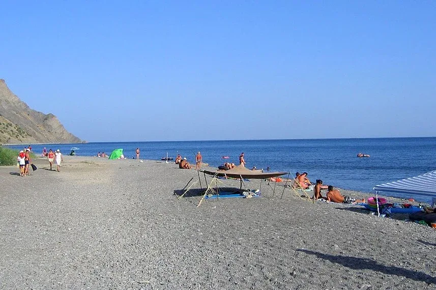 Пляж в Морском Морское Крым пляж